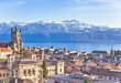 Vue sur la ville de lausanne, entourée par son lac et ses montagnes © Régis Colombo/LT diapo.ch
