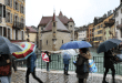 Vue sur Annecy et les canaux du Thiou sous la pluie © France Bleu