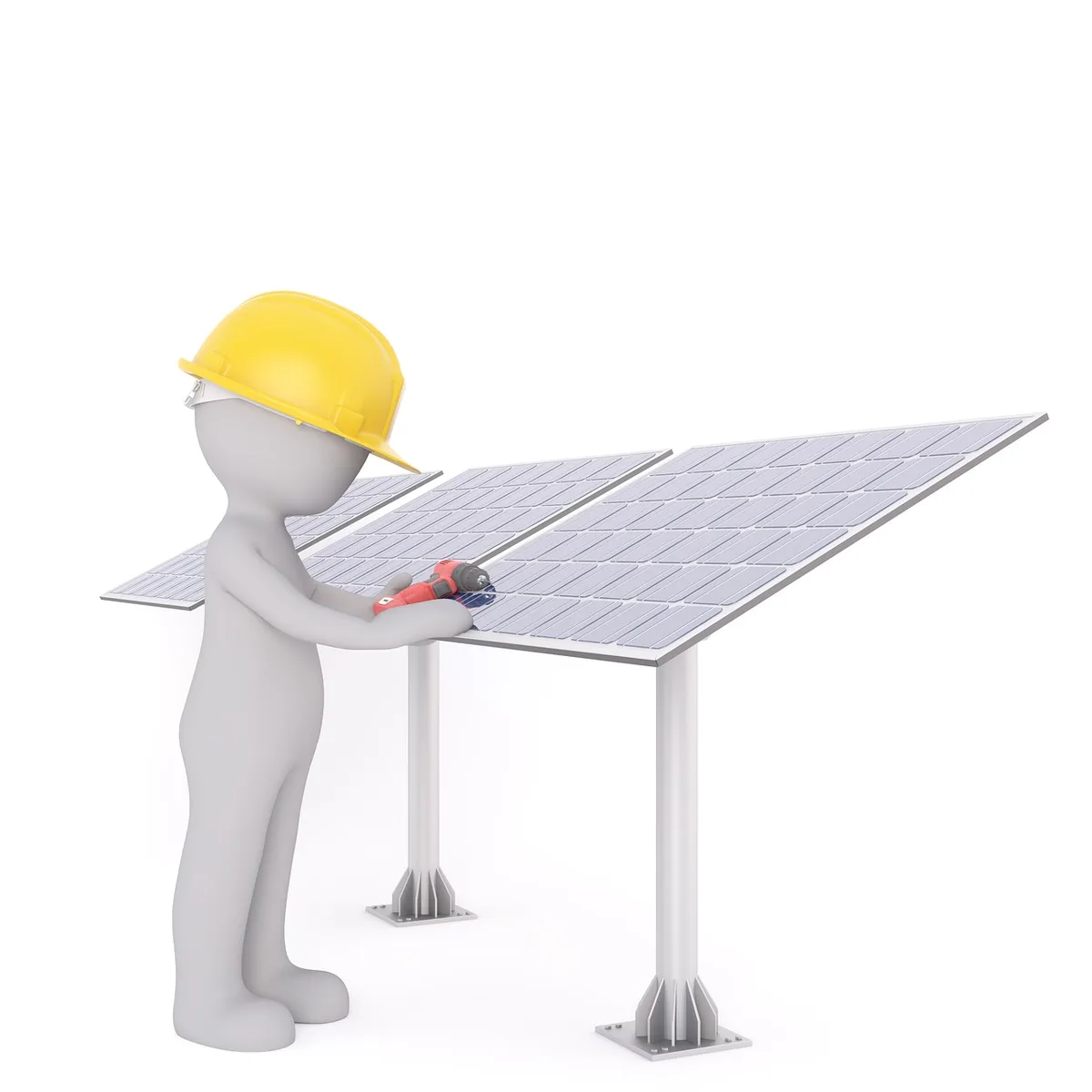 Panneaux solaires sur le toit d'un fourgon et batterie de bord