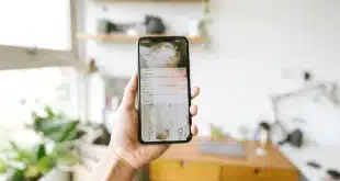 Mains anonymes avec smartphone montrant une notification de vol près d'une valise à l'aéroport