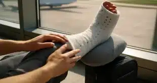 Comment voler avec un plâtre en avion en toute sécurité ?
